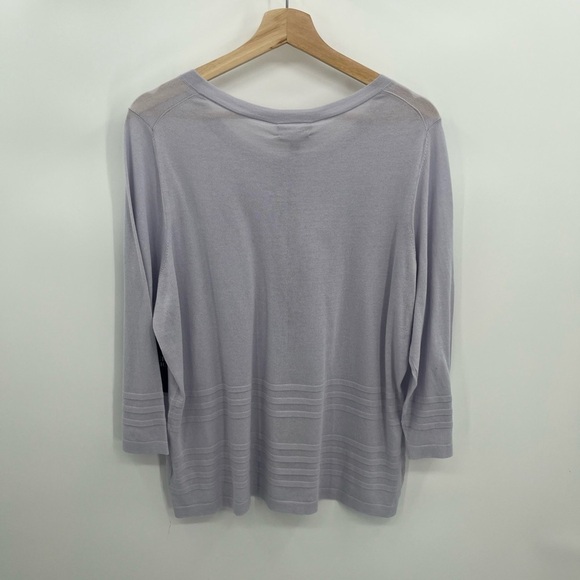 Pure Collection XL NWT 100% Cotton Light Purple Button Front Cardigan - Picture 9 of 11